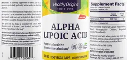 Label for Alpha Lipoic Acid 300 mg