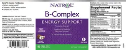 Label for B-Complex Fast Dissolve Coconut Natural Flavor