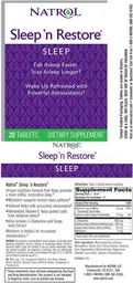 Label for Sleep 'n Restore