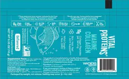 Label for Marine Collagen Unflavored