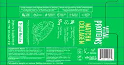 Label for Matcha Collagen Original Matcha