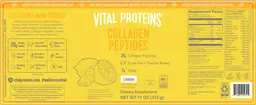 Label for Collagen Peptides Lemon