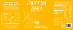 Label for Collagen Peptides Vanilla