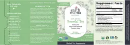 Label for Peaceful Tea Relaxing Citrus Chamomile
