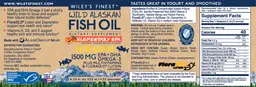 Label for Wild Alaskan Fish Oil Elementary EPA For Kids! Natural Mango Peach Flavor