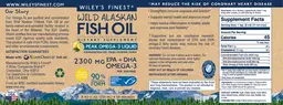 Label for Wild Alaskan Fish Oil Peak Omega-3 Liquid Natural Lemon Flavor