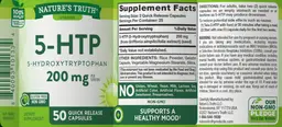 Label for 5-HTP 200 mg