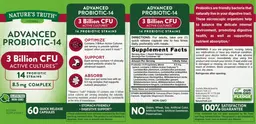 Label for Advanced Probiotic-14