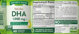Label for DHA 1,000 mg