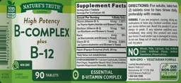Label for High Potency B-Complex plus B-12