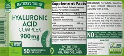 Label for Hyaluronic Acid Complex