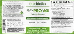 Label for Pre+Pro 60B