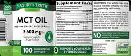 Label for MCT Oil 3,600 mg