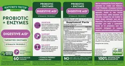 Label for Probiotics + Enzymes