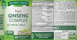 Label for Super Ginseng Complex plus Royal Jelly