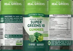Super Greens 10 Gummies Natural Green Ap