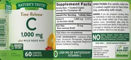 Label for Time Release C 1,000 mg plus Wild Rose Hips