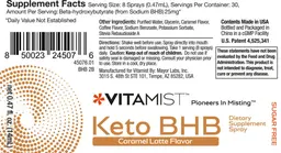 Label for Keto BHB Caramel Latte Flavor