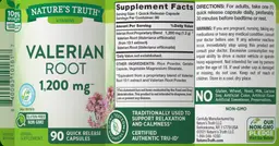 Label for Valerian Root 1,200 mg