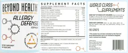 Label for Allergy Defense Formula