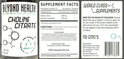 Label for Choline Citrate