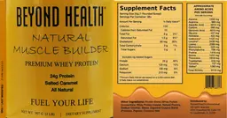Label for Natural Muscle Builder Salted Caramel