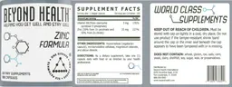 Label for Zinc Formula