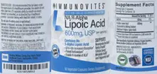 Label for NA R-Alpha Lipoic Acid 600 mg