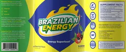 Label for Brazilian Energy Natural Passion Fruit Flavor