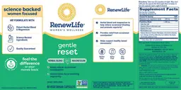 Label for Women's Wellness Gentle Reset