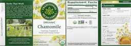 Label for Organic Chamomile