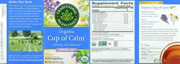 Label for Organic Cup of Calm Lavender Mint