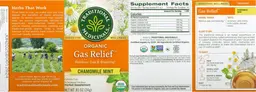 Label for Organic Gas Relief Chamomile Mint