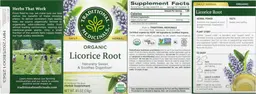 Label for Organic Licorice Root