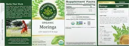 Label for Organic Moringa