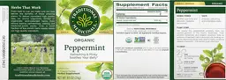 Label for Organic Peppermint