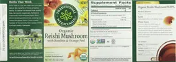 Label for Organic Reishi Mushroom