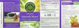 Label for Organic Smooth Move Senna Peppermint