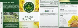 Label for Yellow Pau d' Arco