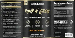 Label for Pump N Grow Operation OJ