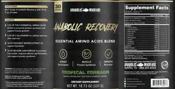 Label for Anabolic Recovery Tropical Tornado