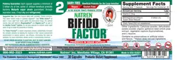 Label for Bifido Factor Dairy Free