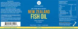 Label for New Zealand Fish Oil 1000 mg