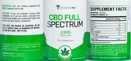Label for CBD Full Spectrum 10 mg