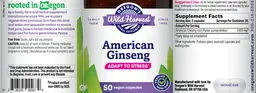 Label for American Ginseng