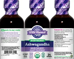 Label for Biodynamic Ashwagandha Extract