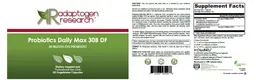 Label for Probiotics Daily Max 30B DF