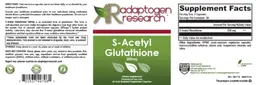 Label for S-Acetyl Glutathione 200 mg