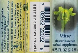 Label for Vine Flower Essence