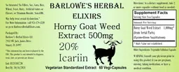 Label for Horny Goat Weed Extract 500 mg